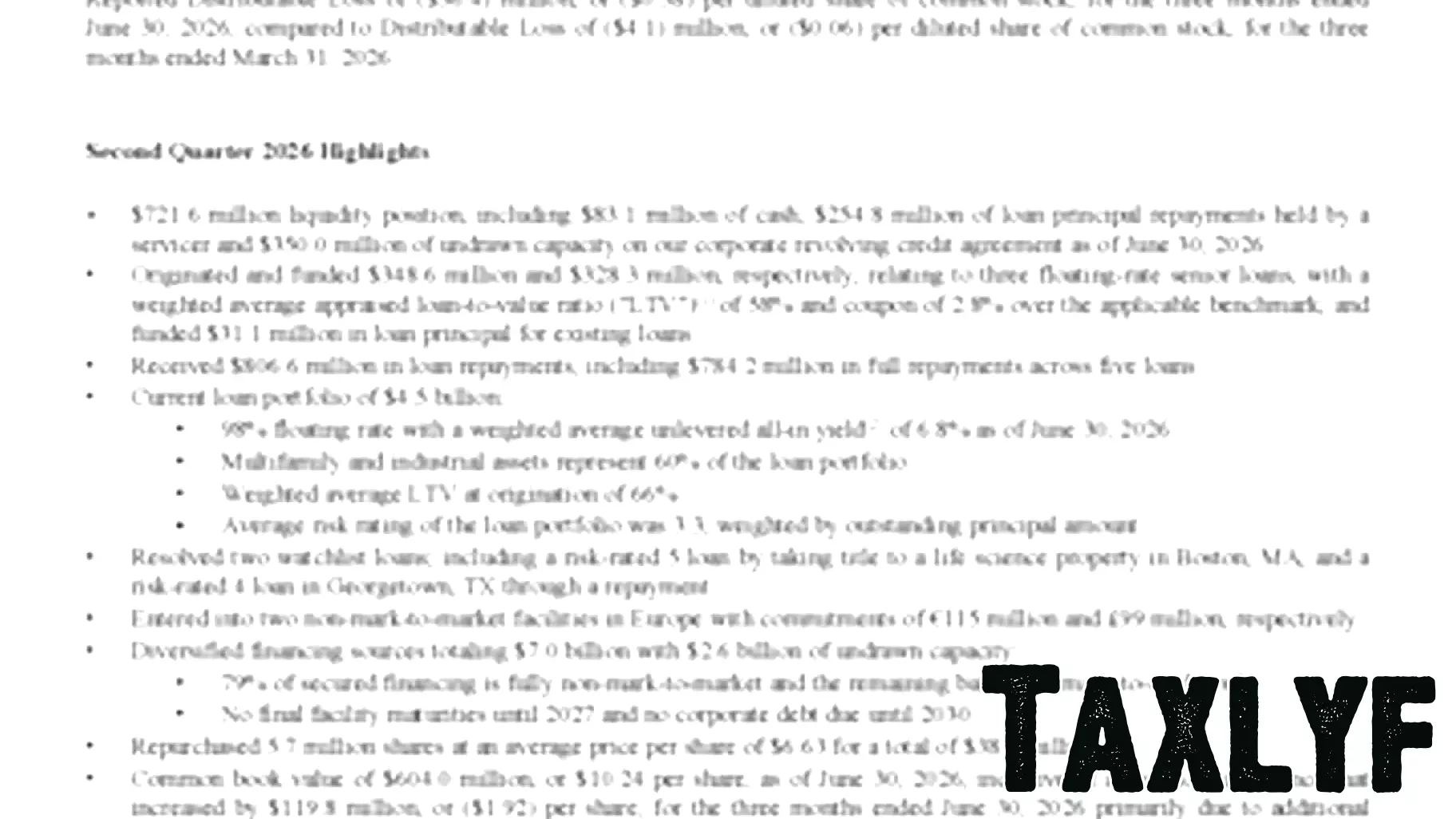 KKR Real Estate Finance Trust Inc. Reports Second Quarter 2026 Results