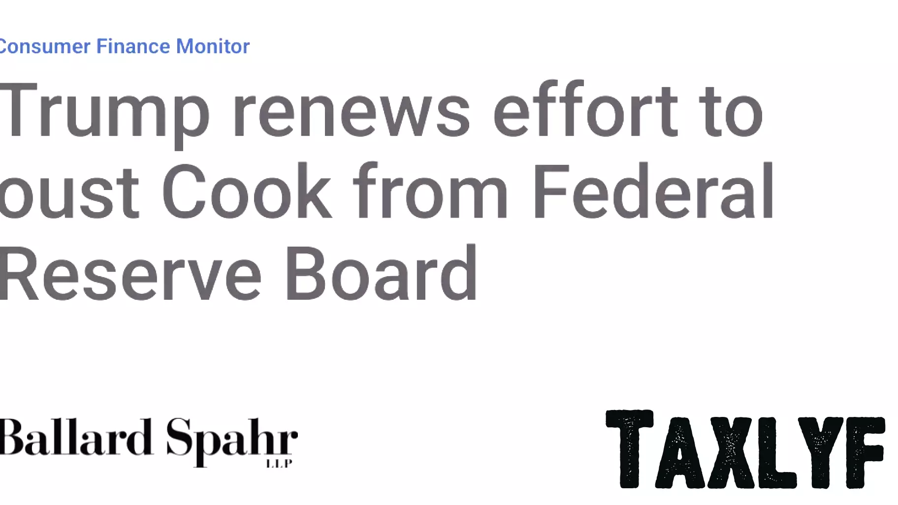 Trump renews effort to oust Cook from Federal Reserve Board