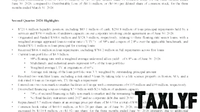 KKR Real Estate Finance Trust Inc. Reports Second Quarter 2026 Results